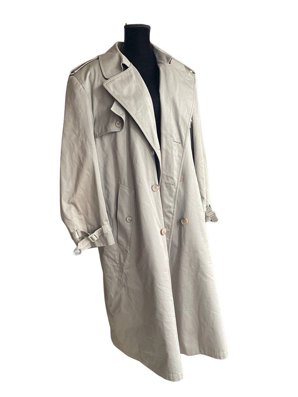 London Fog Light Beige Pea Coat Trench